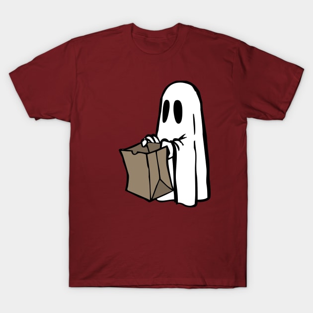 Cute Spooky Little Ghost. T-Shirt by Little Designer